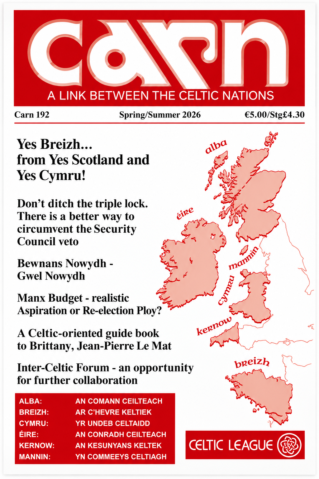 Press review Cover of Carn 192 — Spring/Summer 2026